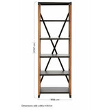 New Foundry 5 Tier Bookshelf Unit
