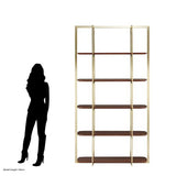 Villi Walnut Wood 5 Shelf Unit