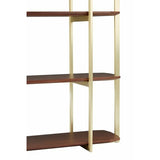 Villi Walnut Wood 5 Shelf Unit