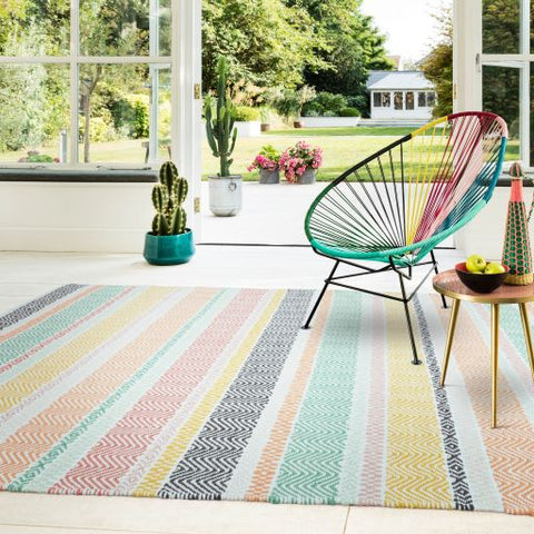 Boardwalk Reversible Rug Pastel Multi