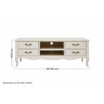 Loire 4 Drawers / 2 Shelves White Media Unit