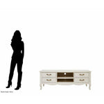 Loire 4 Drawers / 2 Shelves White Media Unit