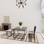Monty Rug Black/Cream Stripe MN03