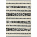 Monty Rug Black/Cream Stripe MN03