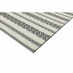 Monty Rug Black/Cream Stripe MN03