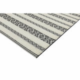 Monty Rug Black/Cream Stripe MN03